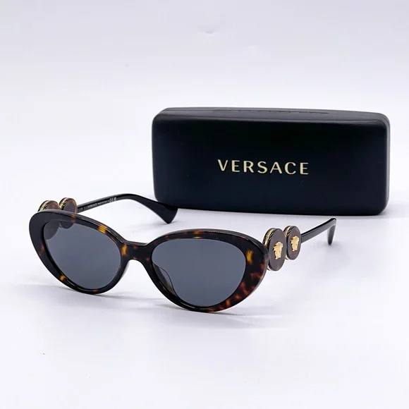 NEW VERSACE WOMEN\'S SUNGLASSES VE4433U 108/87 CAT-EYE MOD VE4433-U HAVANA Versace Women main image 4